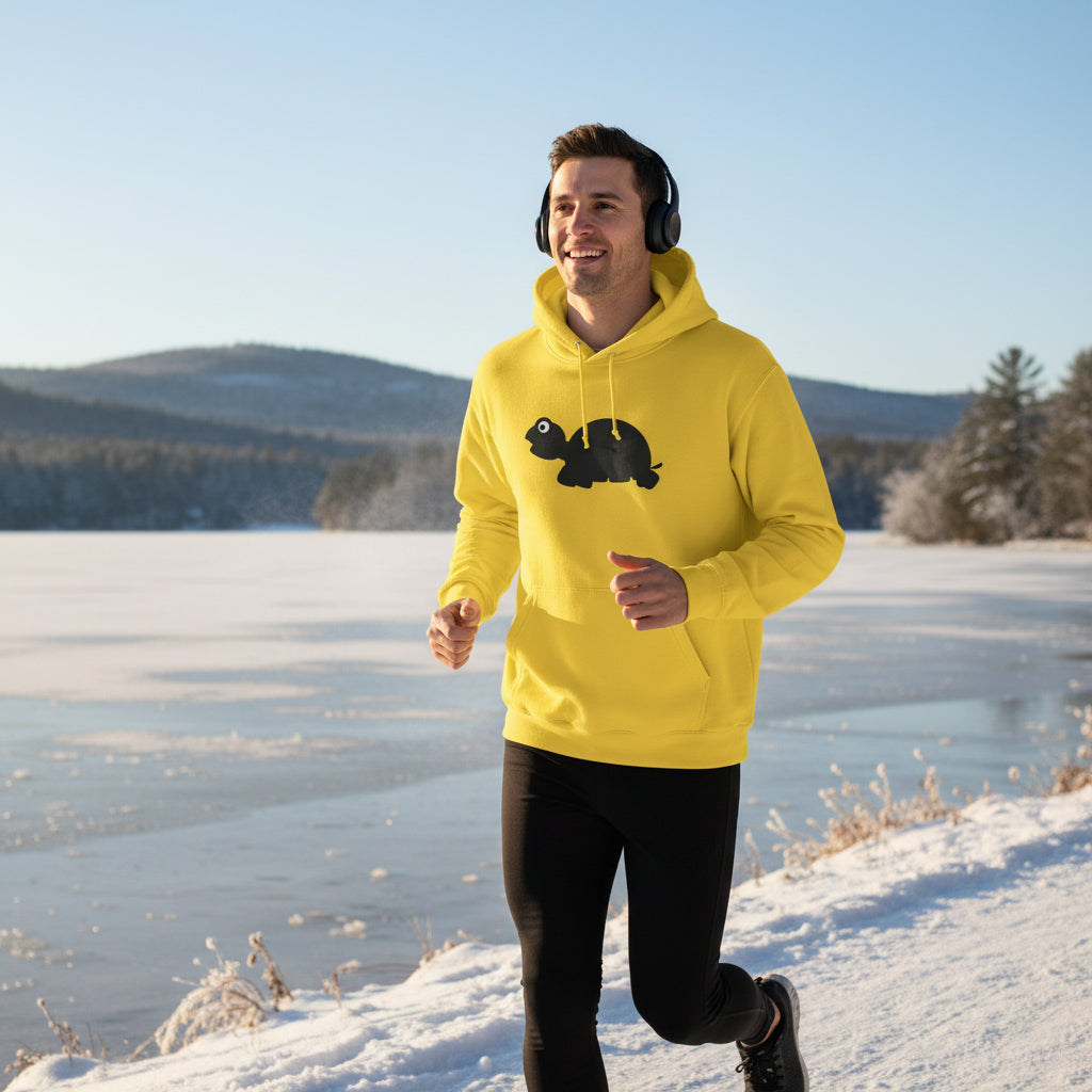 Unisex College Hoodie, MaJk, Black, Silhouette