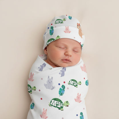 Baby Beanie — "Snuggle Bus animals"