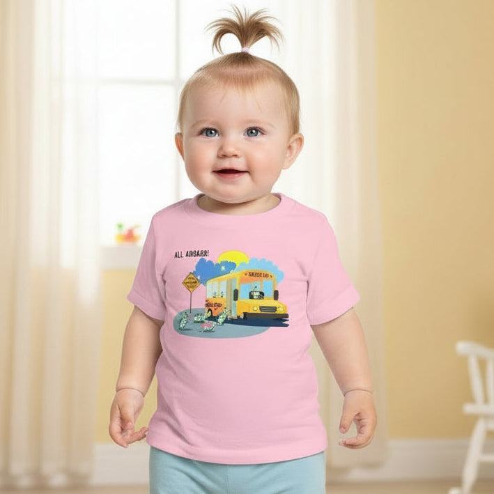 Baby/toddler Short Sleeve T-Shirt " All Aboard The Snuggle Bus"