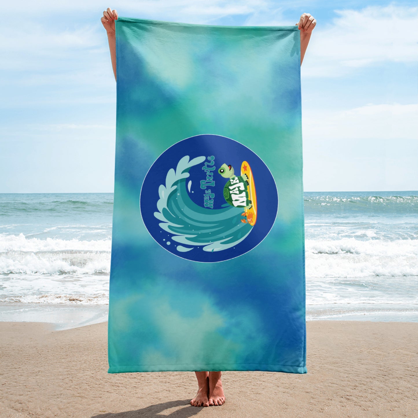 Beach/Pool/Bath Towel "Turtally Tubular"