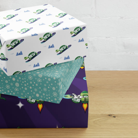 Designer Wrapping Paper Sheets " Turtally Chillin"
