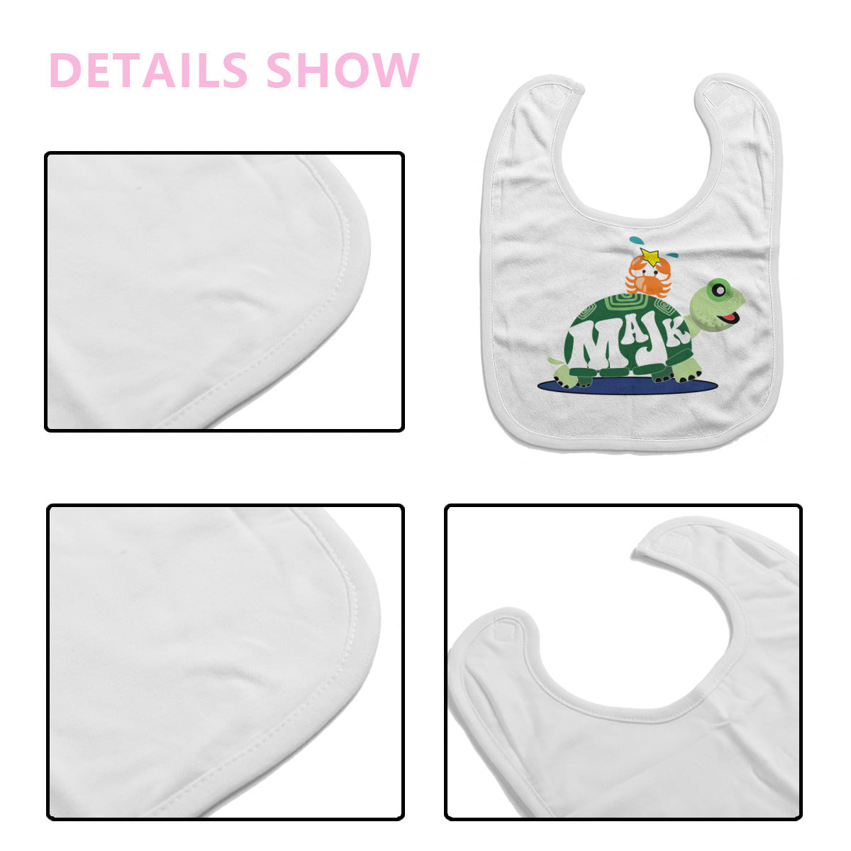 Cotton baby bib/ drooling towel "Besties"