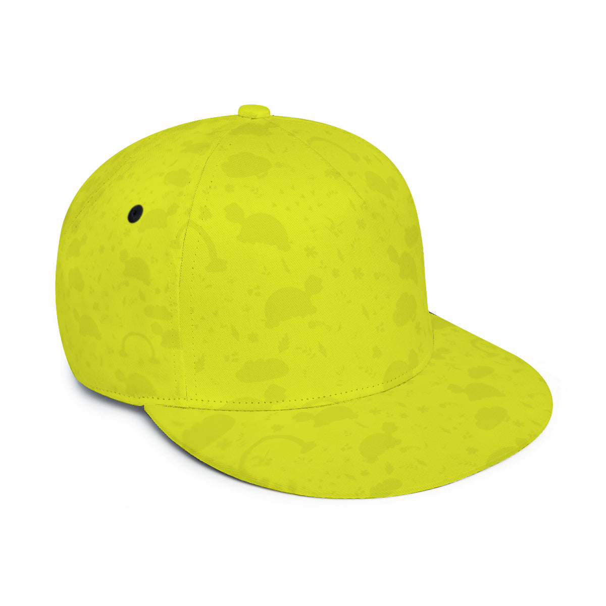 Full width flat visor brim hat "Happy Days-lemon/lime"