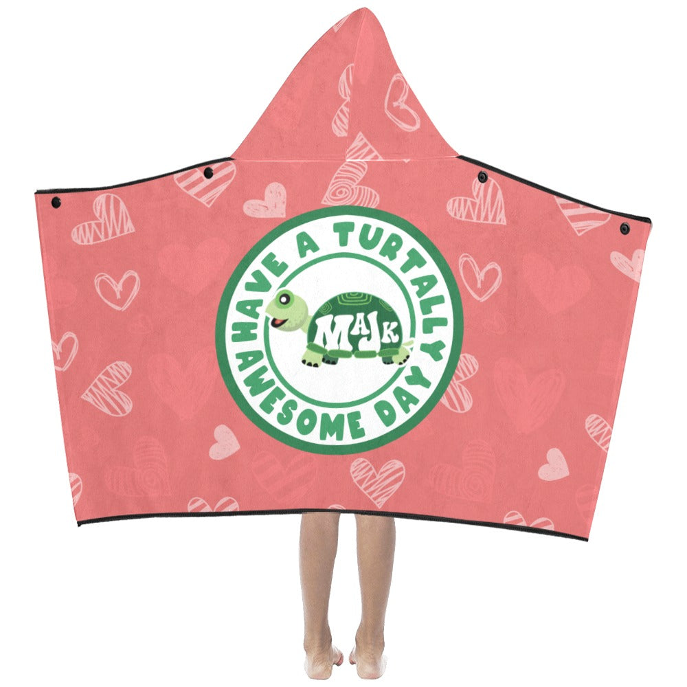 Kid's Hooded Towel "Have a Turtally Awesome Day"