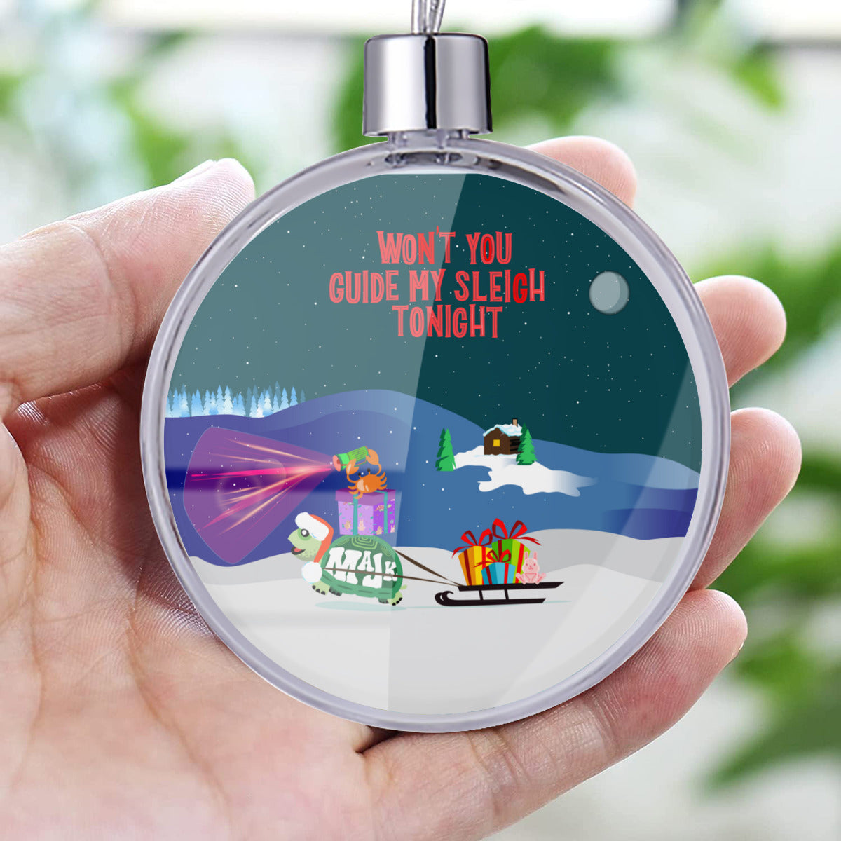 Christmas ornament "Won't you guide my sleigh tonight"