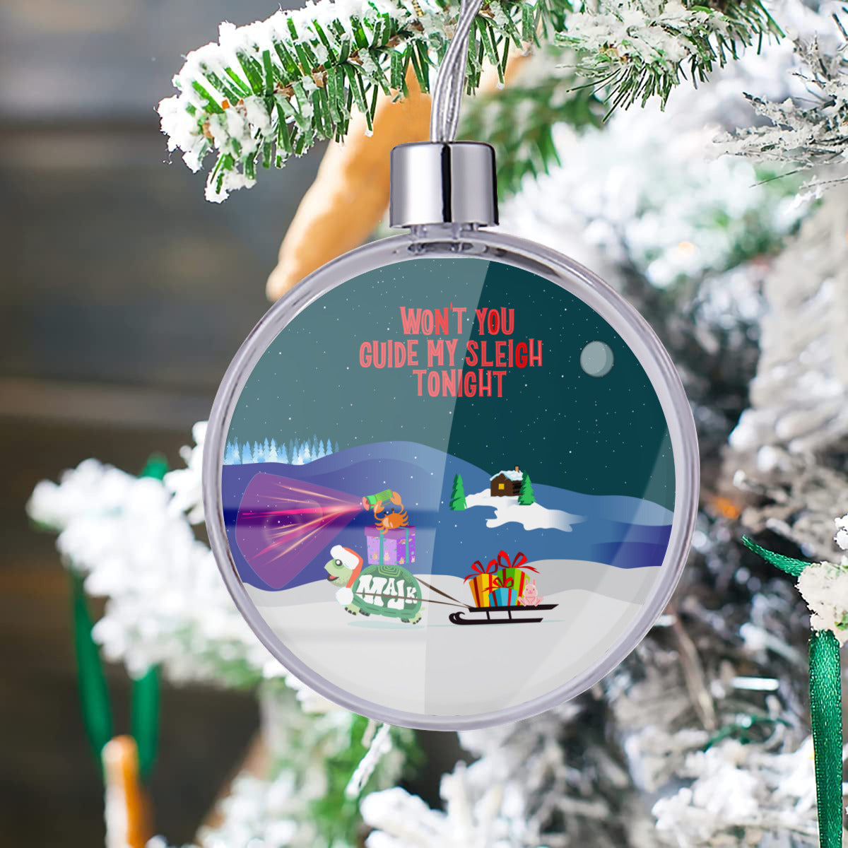 Christmas ornament "Won't you guide my sleigh tonight"