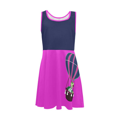 Girl's Sleeveless Sundress "Fly, Dream, Soar Accent Dress"