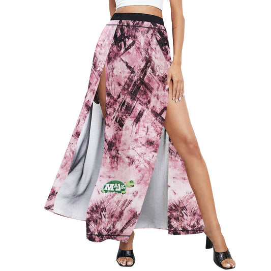 High Slit Long Beach Dress/skirt "Dye Theme"