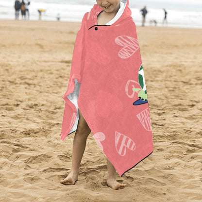 Kid's Hooded Towel "Tranquil hearts"