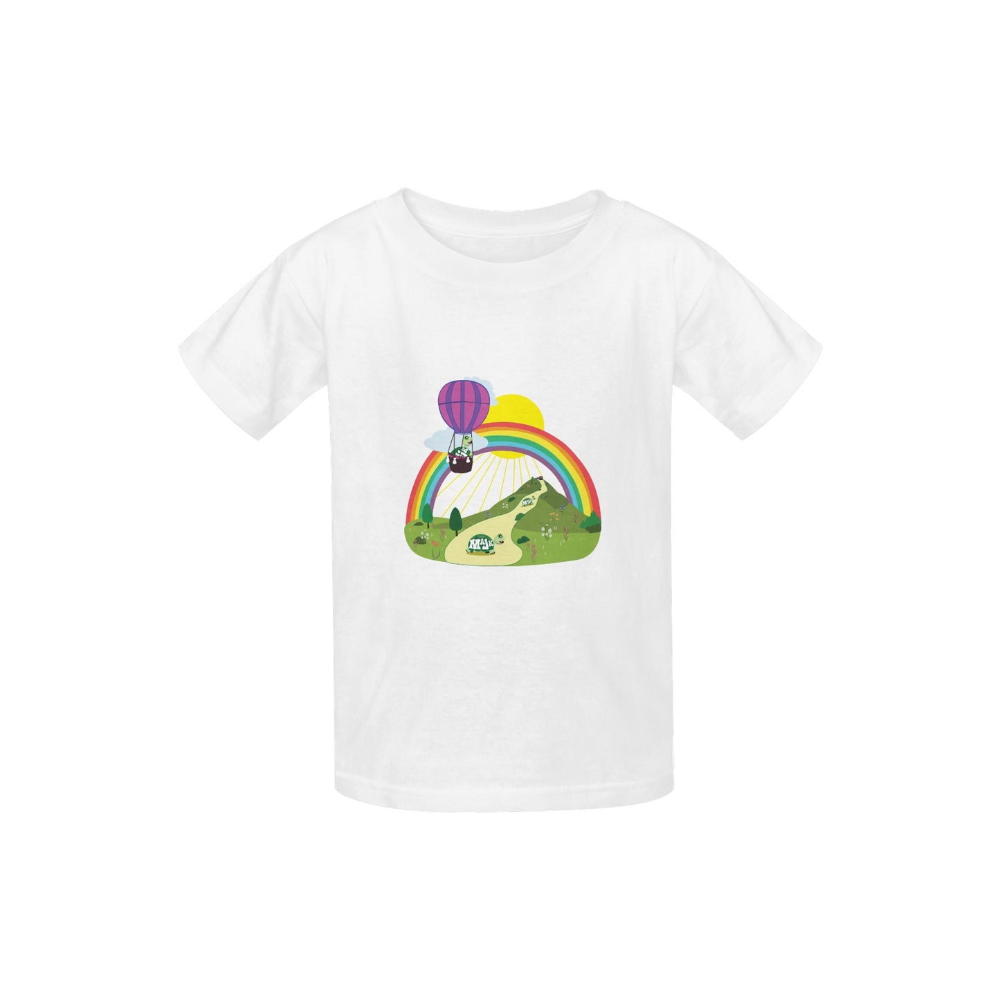 Kid's Classic T-shirt "Turtle's fly over the rainbow"