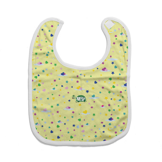 Cotton Baby Bib/Drooling Towel "Sweet Dreams Little One" (Yellow)