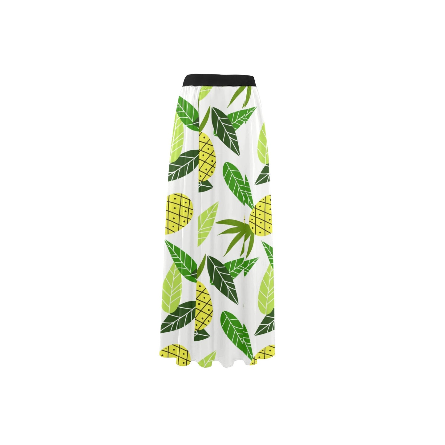 High Slit Long Beach Dress "Pineapples in paradise"