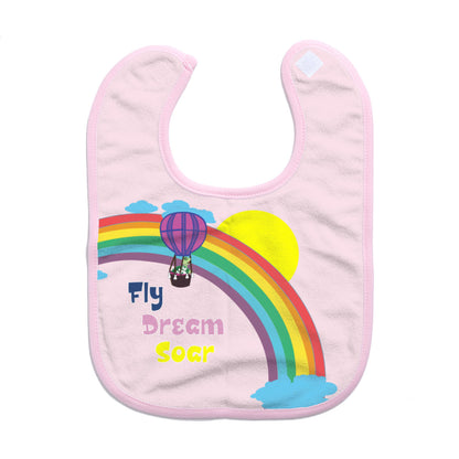 Cotton Baby Bib/Drooling Towel "Fly, Dreams, Soar"