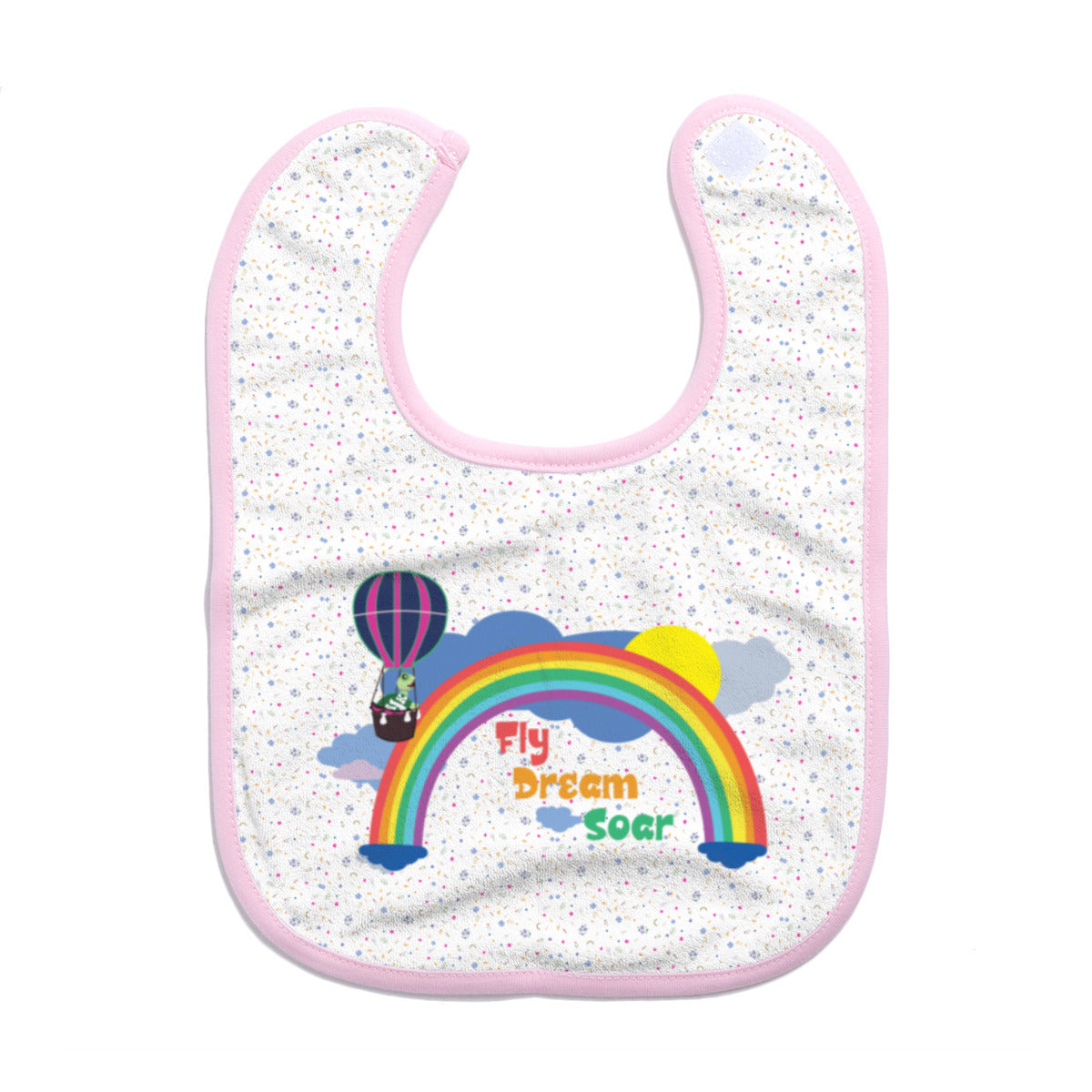 Cotton Baby Bib/ Drooling Towel "Over the Rainbow"