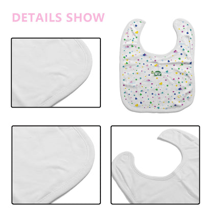 Cotton Baby Bib/Drooling Towel  "Sweet Dreams Little One" (White)