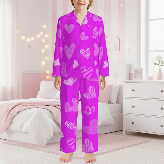 Youth Pajamas Long sleeve set- "Turtally Love You"