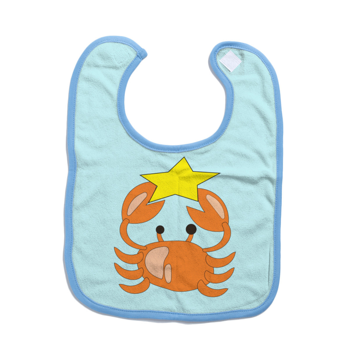 Cotton Baby Bib/Drooling Towel ｜Cotton "A star is Born" (Aqua)