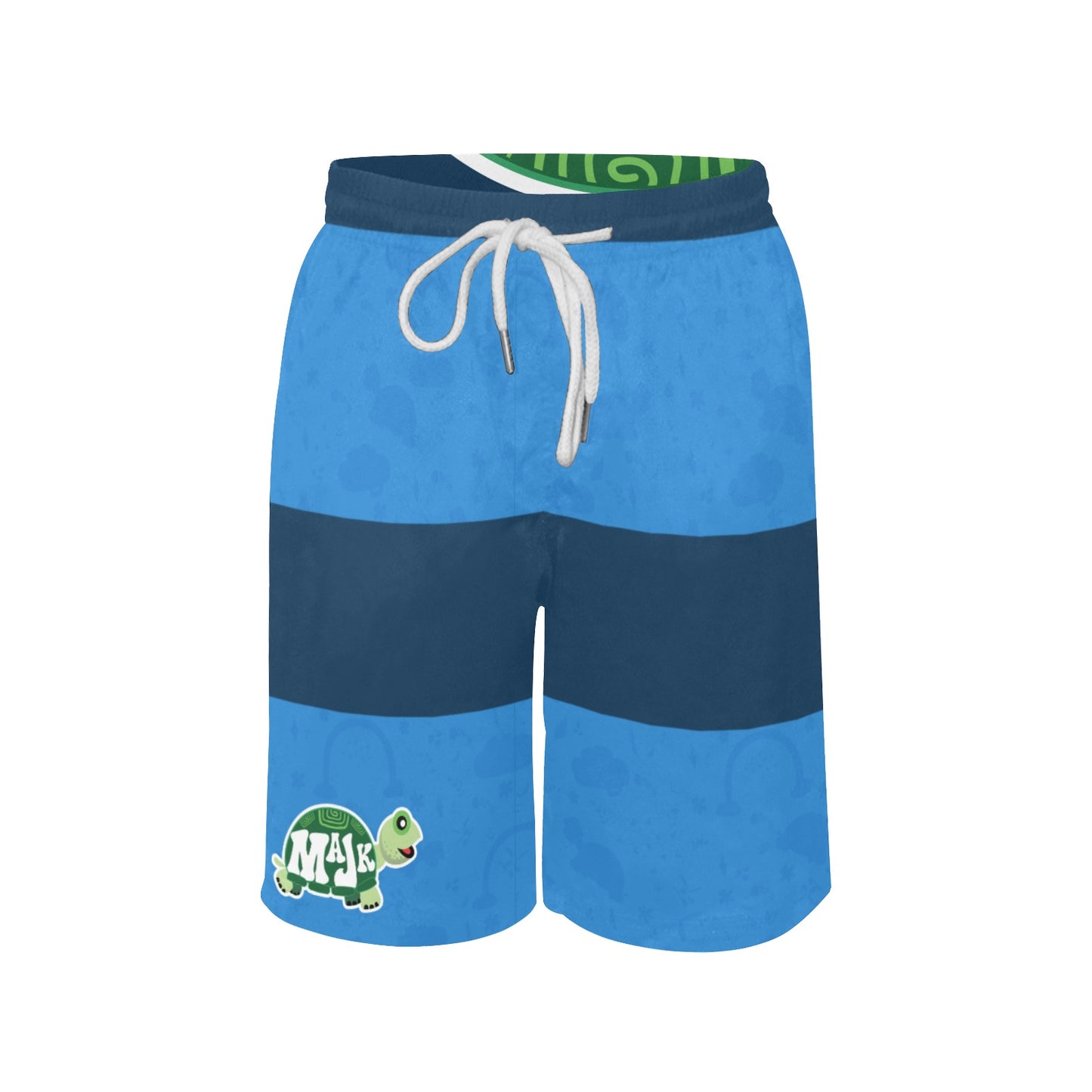 All Over Print- Boy's  Beach Shorts "Blue Stripe"