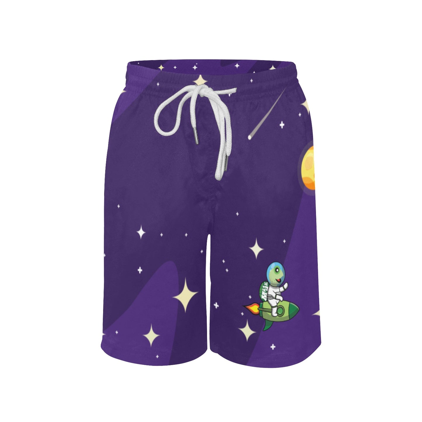 All Over Print Boys' Beach Shorts "To the moon"