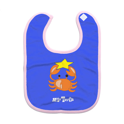 Cotton Baby Bib/Drooling Towel "A star is Born" (dk. Blue)