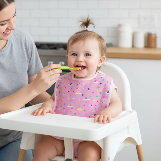 Cotton Bib  "Sweet Dreams Little One" (Pink)