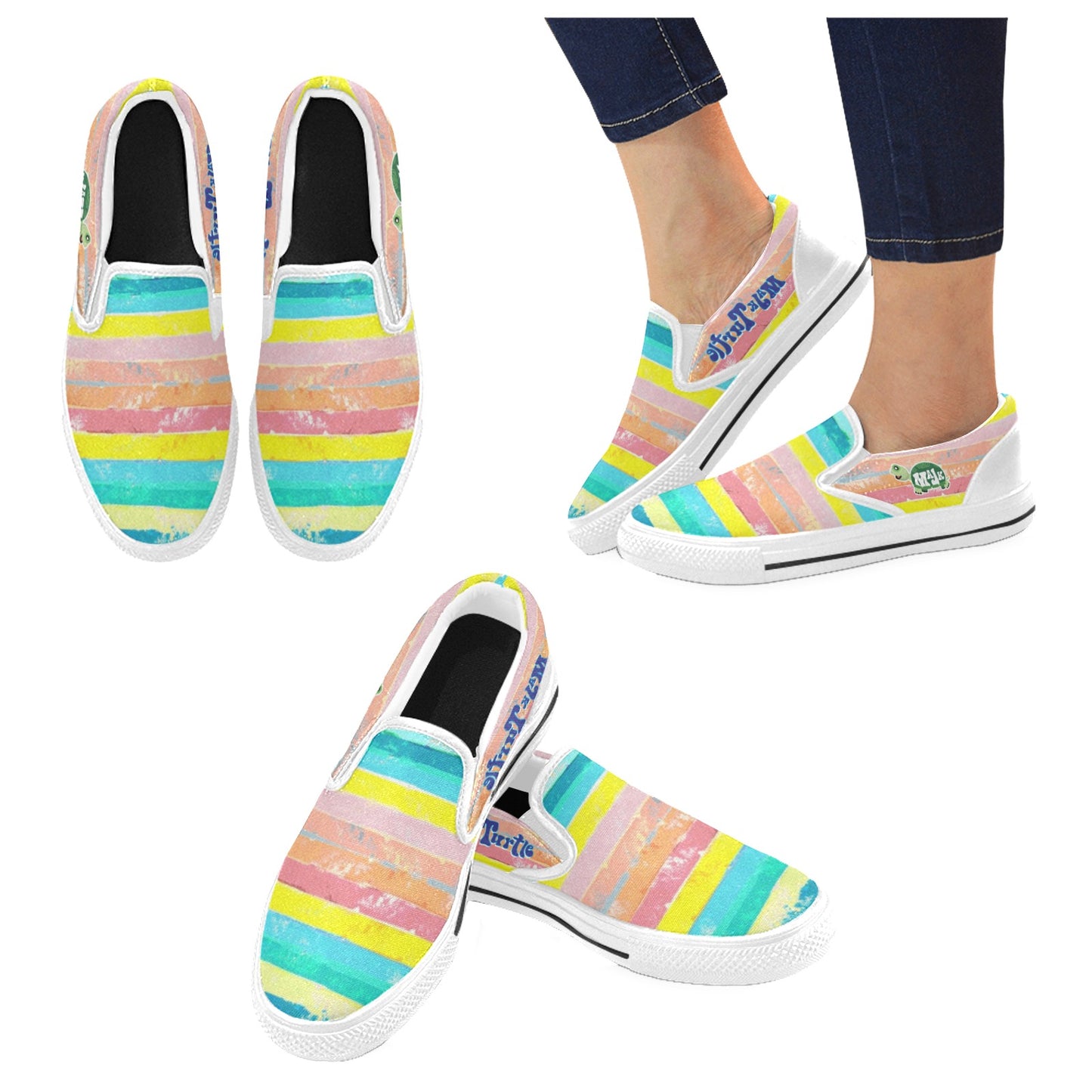 Kid's Slip On Canvas shoes  "Pastel Watercolors"
