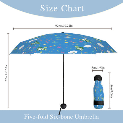 Hand-Opened Umbrella "Happy Days Collection" (Blue)
