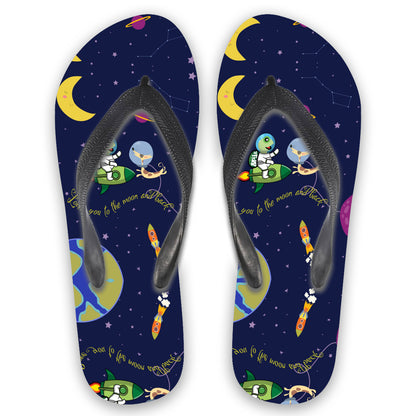 Flip Flops｜Rubber "Love you to the moon inspo"