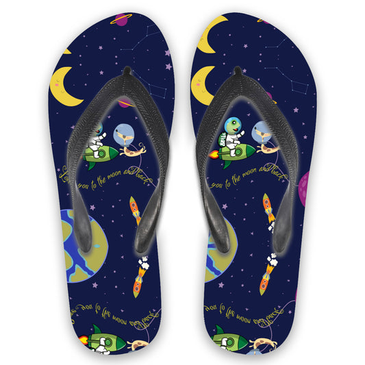 Flip Flops｜Rubber "Love you to the moon inspo"