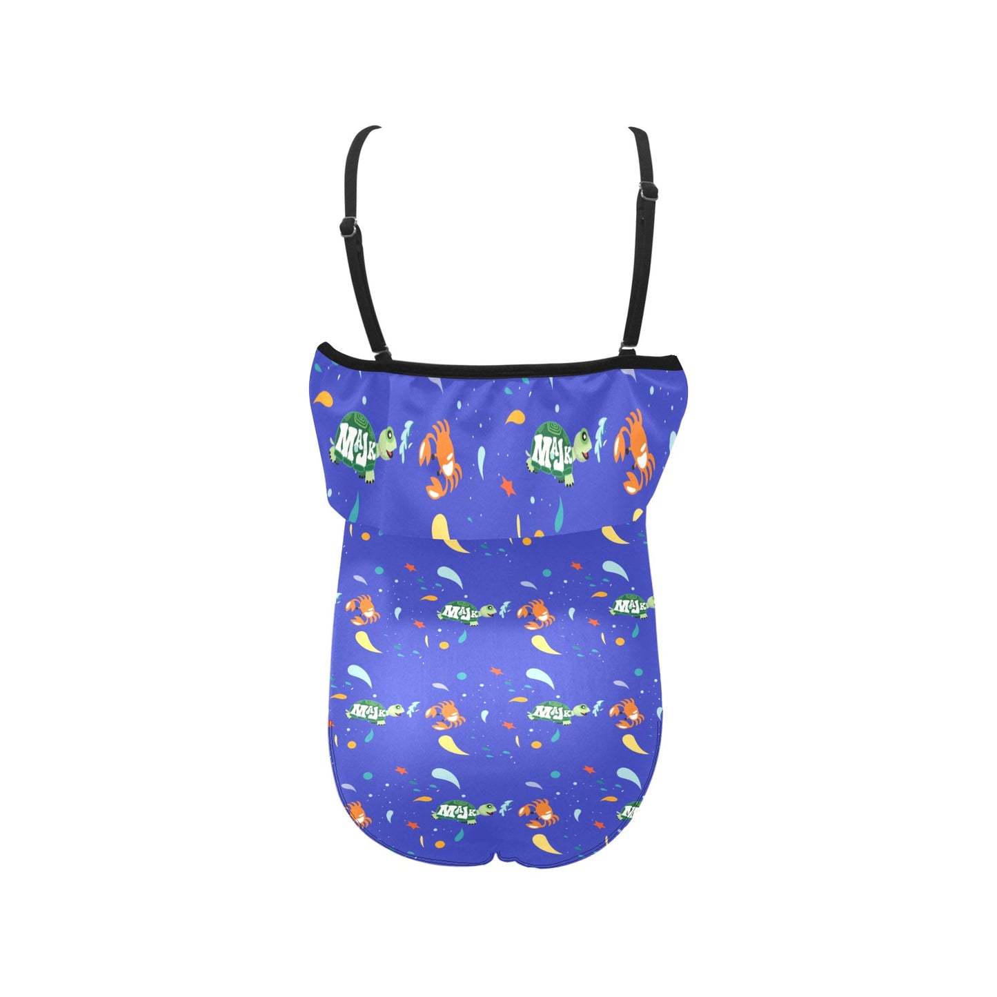 Girl's One-piece/Spaghetti Strap/ Ruffle Swimsuit "Surfs Up"