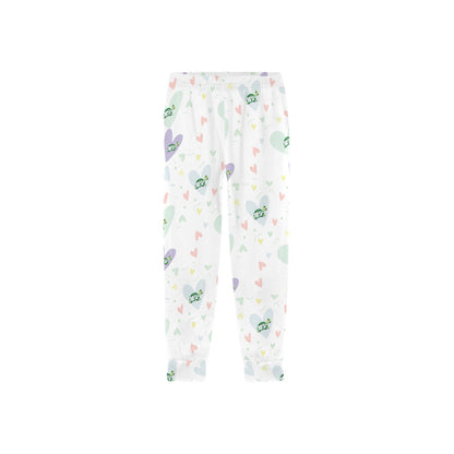 Girl's All Over Print Pajama pants"Turtally Loved"