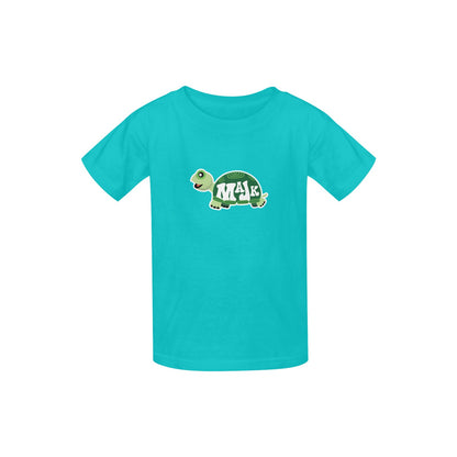 Kid's Classic T-shirt "MAJK Turtle logo" (Turqoiuse)