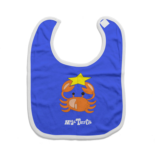 Cotton Baby Bib/Drooling Towel "A star is Born" (dk. Blue)