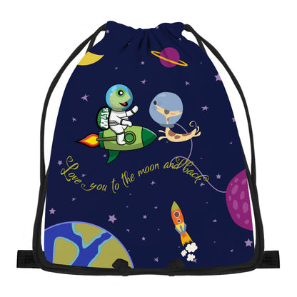 Draw String Bag "Love You to The Moon and Back"