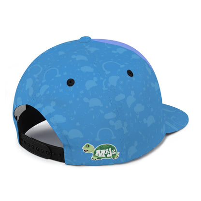Full width flat visor brim hat "Toned w/ MaJk Logo"