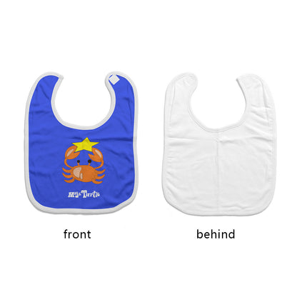 Cotton Baby Bib/Drooling Towel "A star is Born" (dk. Blue)