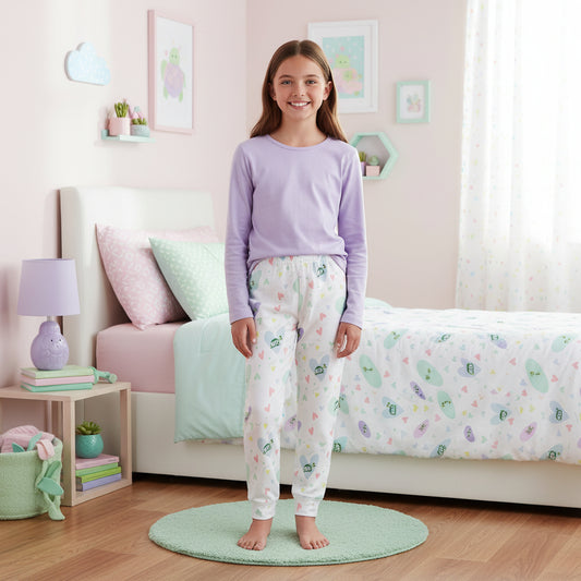 Girl's All Over Print Pajama pants "Turtally Loved"